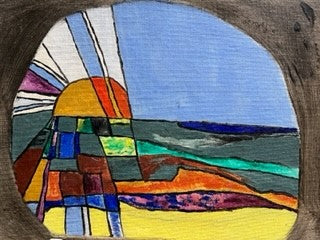 'Stain Glass Window' Painting selected by Laguna Beach Art Gallery
